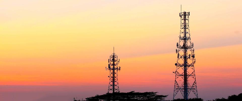 Cellular Towers Sunset